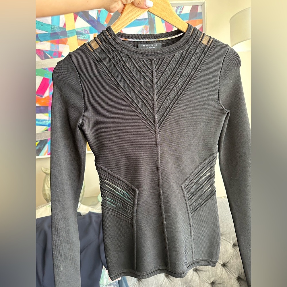 Marciano black long sleeve top